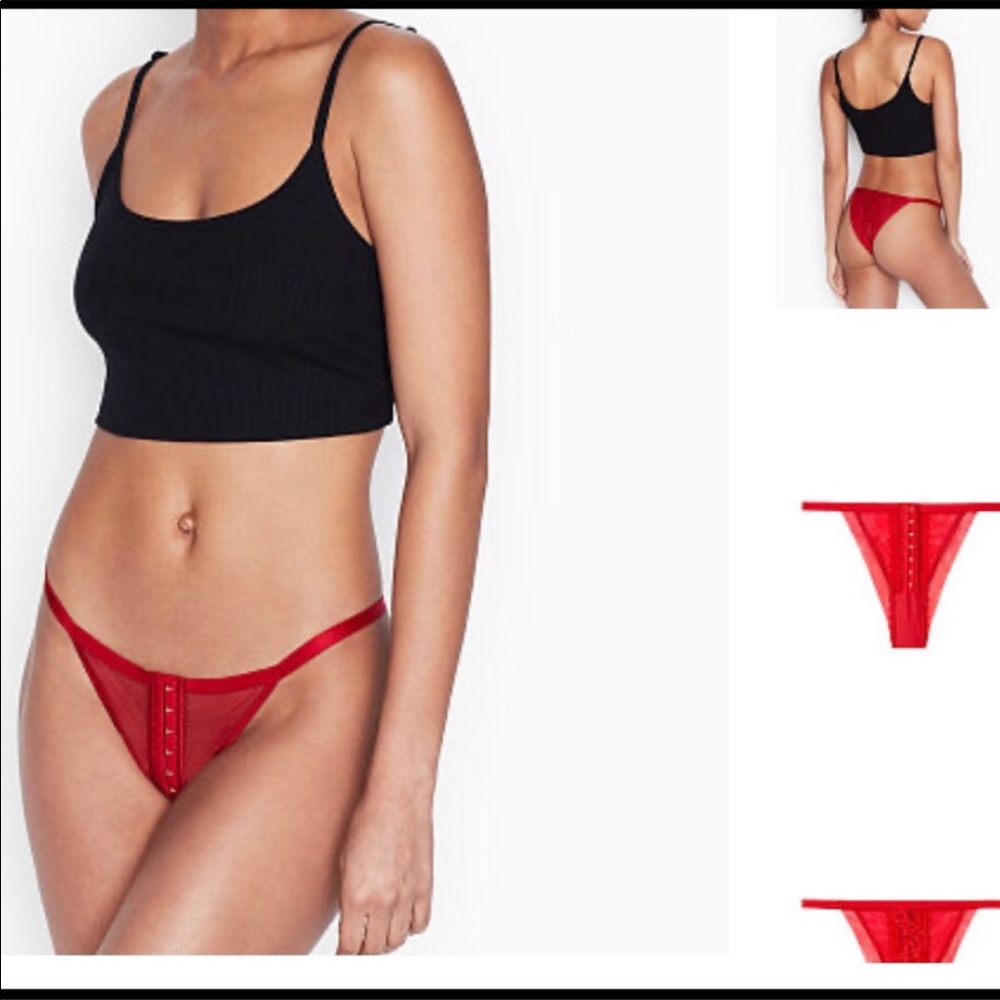 NWT Victoria’s Secret Brazilian Velvet Trim Panty